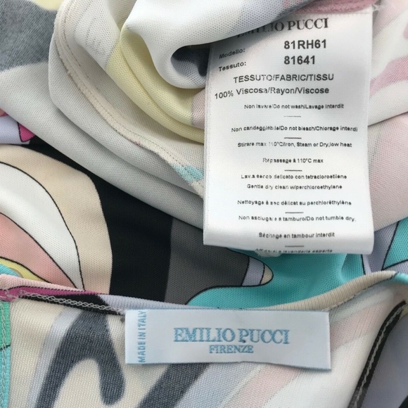 EMILIO PUCCI PINK MULTI PRINT SLEEVELESS DRESS MODEL 81RH61 SIZE IT 44 / US 10 - Picture 14 of 14